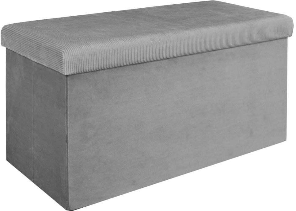 Banc Coffre De Rangement Velours Cotele Giullia The Home Deco Factory Leroy Merlin