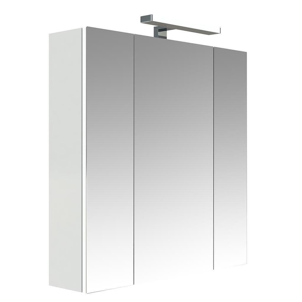 Allibert Armoire De Toilette Eclairante 70 Cm 3 Portes Miroirs Blanc Brillant Prise Ute Juno Leroy Merlin