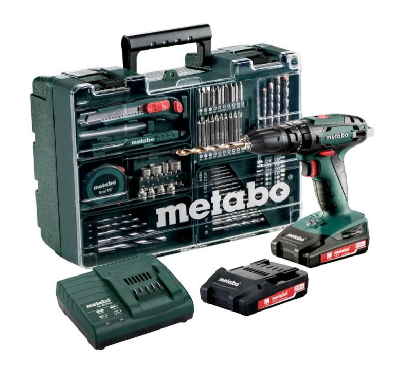 Metabo Perceuse A Percussion A Batterie 18v 2ah Li Ion Avec Set D Accessoires Sb 18 L Set Leroy Merlin