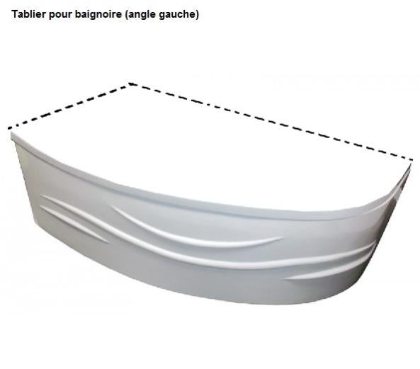 Ondee Tablier Pour Baignoire Acrylique Angle Gauche 160x90 Cm Fany Leroy Merlin