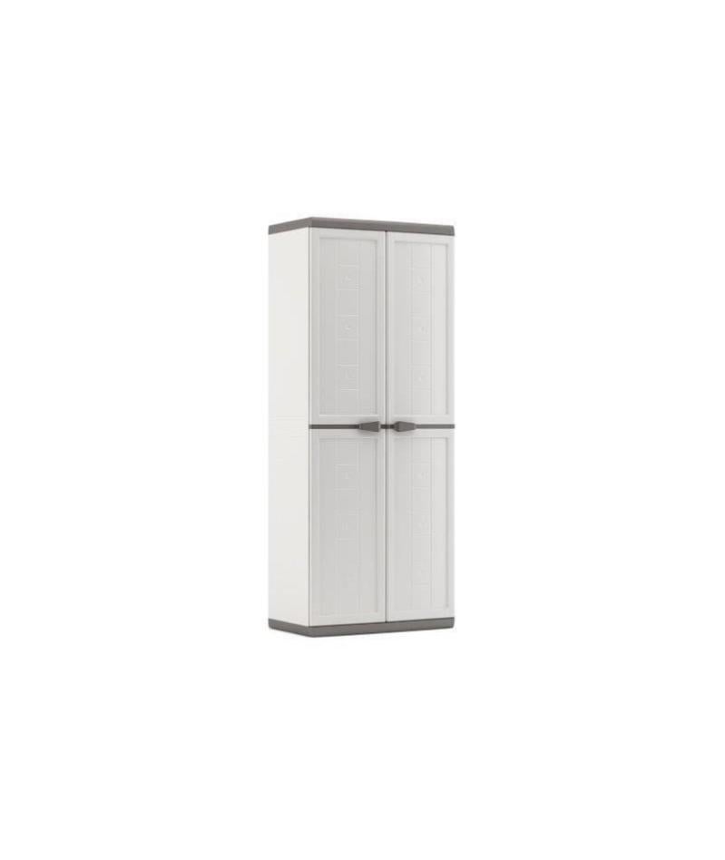 Keter Armoire Haute Jolly Blanc Et Gris 68 X 39 X 166 Cm Leroy Merlin