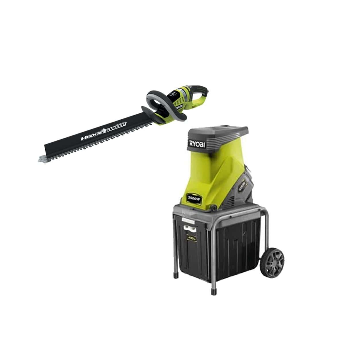 Pack Ryobi Broyeur De Vegetaux 2500w Rsh2545b Taille Haies 18v Oneplus Oht1855r Sans Batteries Sans Chargeur Leroy Merlin