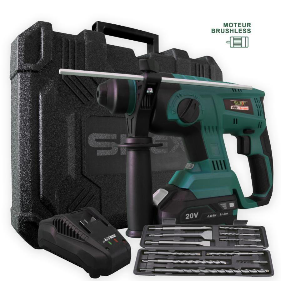 Marteau Perforateur 20v Sans Fil Silex 1 Batterie 4 Ah 12 Meches Sds Moteur Brushless Leroy Merlin