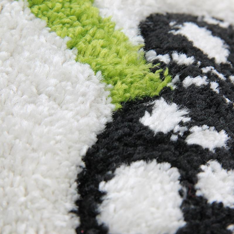  Fuji  Tapis  Toucher Laineux Imprim  Petits Pandas Blanc 