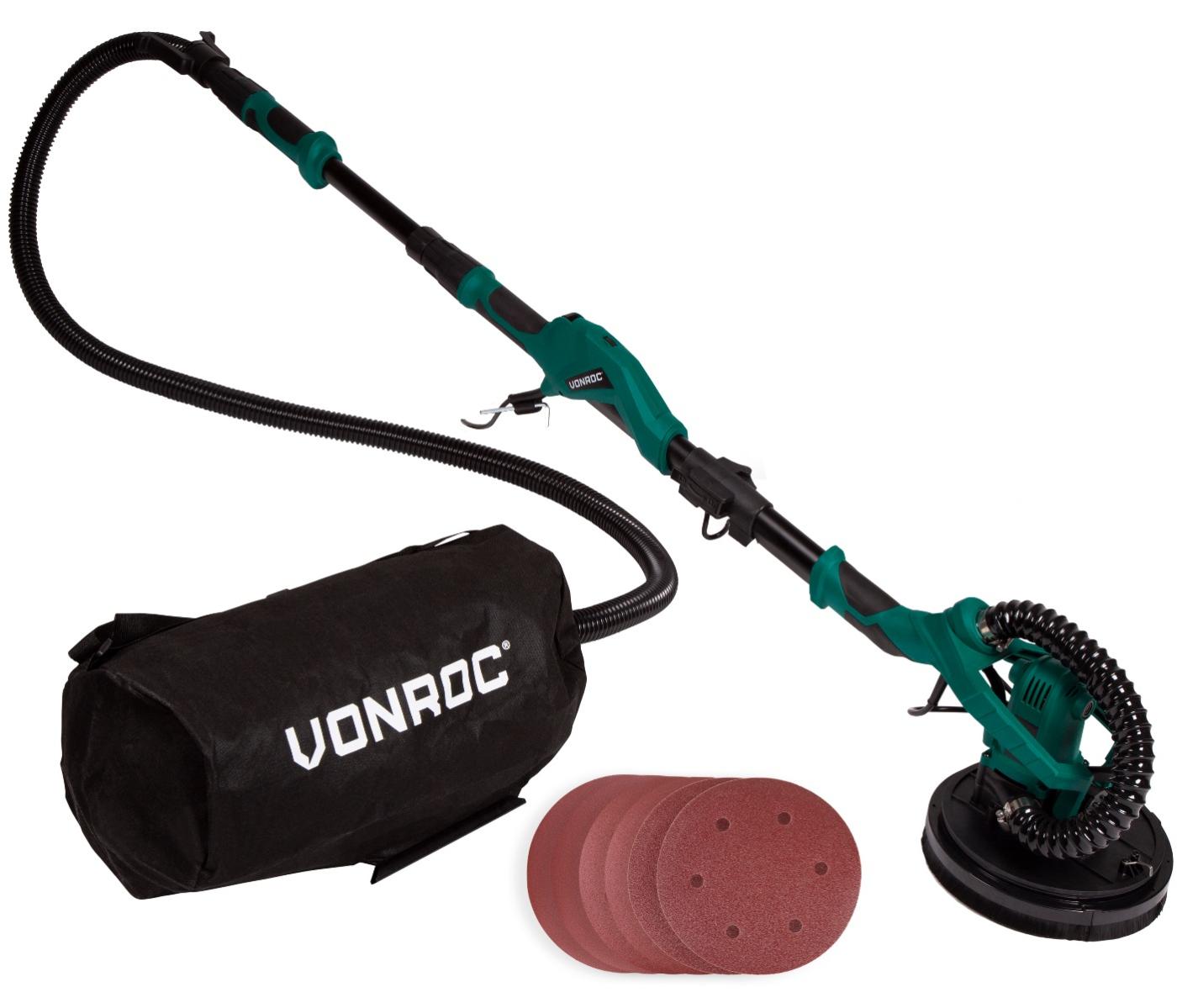 Vonroc Ponceuse Girage 1050w Ideale Pour Les Murs Et Plafonds Patin De Poncage 225m Sac A Poussiere Inclu Leroy Merlin