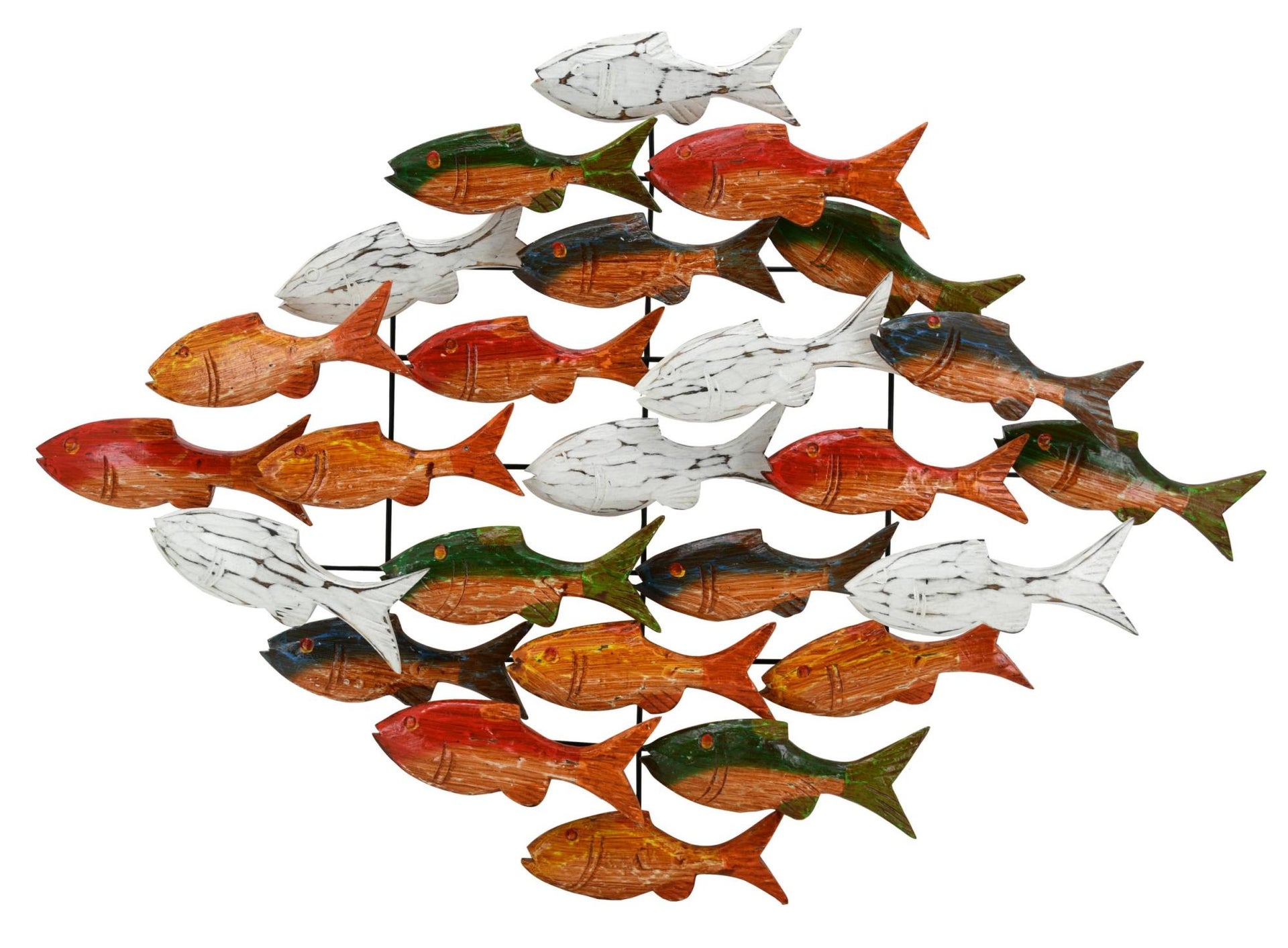 Banc De Poissons Multicolores En Albasia Et Metal Aubry Gaspard Leroy Merlin