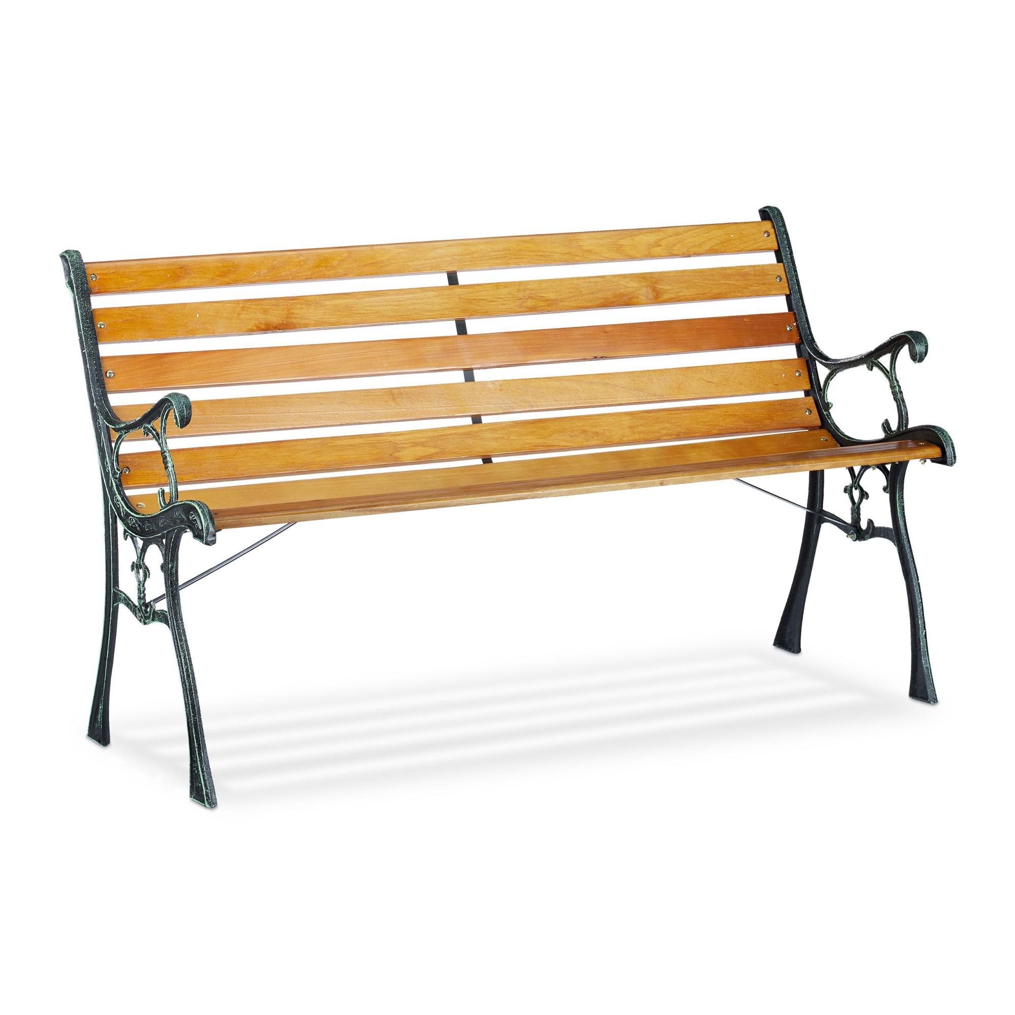 Banc De Jardin Veranda Exterieur 2 Places Cadre En Fonte Et Bois 13 0000356 Leroy Merlin