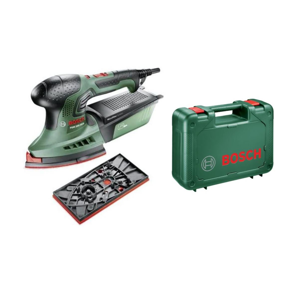 Ponceuse Multi Bosch Psm200 Aes 2en1 Kit Plateau 92 X 182 Mm Abrasifs Poncage Mallette Bosch Leroy Merlin