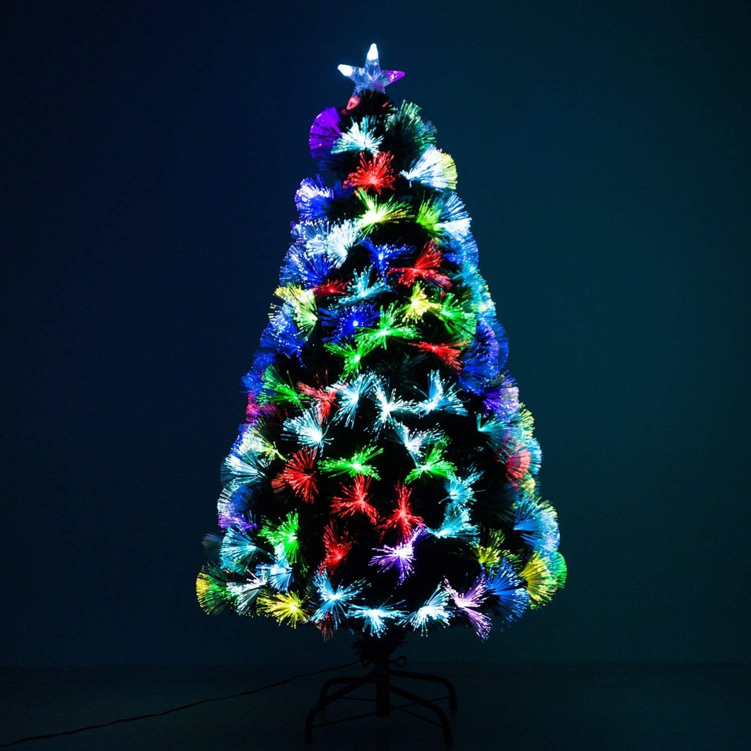  Sapin  De  No l  Artificiel Lumineux Fibre Optique Led  66 X 