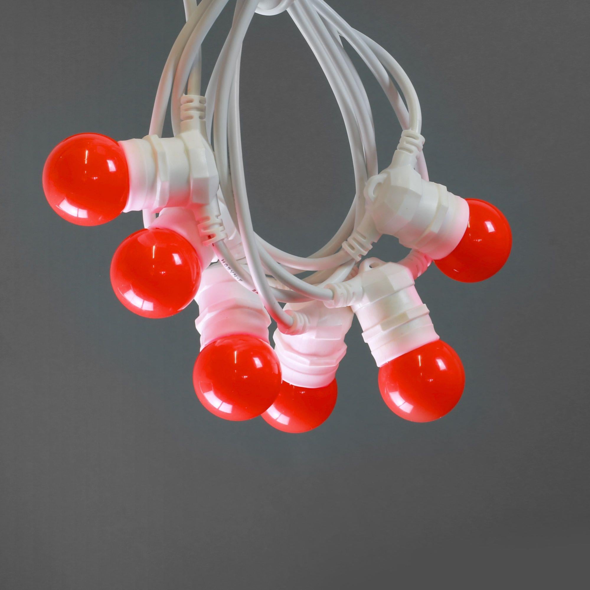 Guirlande Lumineuse Guinguette Rouge 10 M Cable Blanc Leroy Merlin