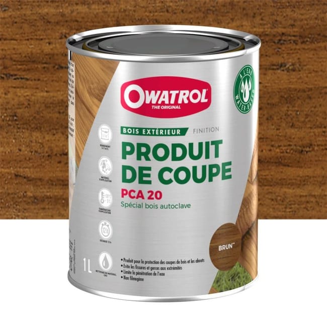 traitement de coupe de bois owatrol brun 1l leroy merlin