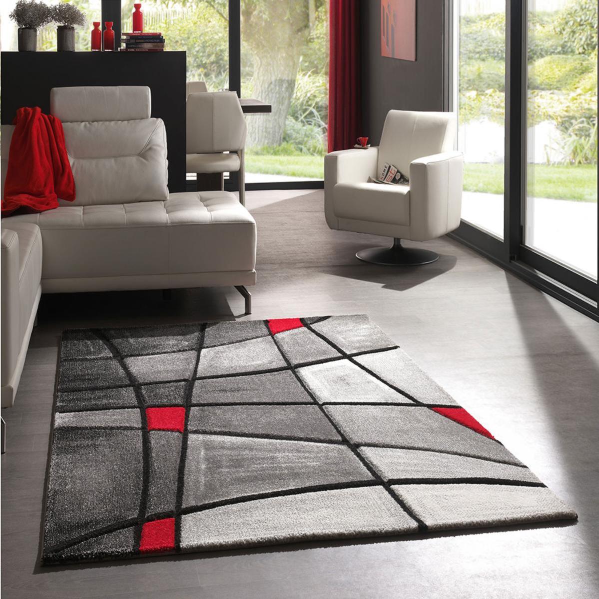  Tapis  Moderne 80x300 Cm Rectangulaire Parlak Set Rouge 