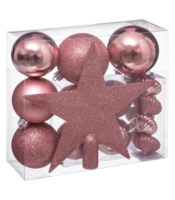 Boule De Noel Rose Poudre Decoration De Sapin De Noel Kit De 18 Pieces Boules Et Cimier Rose Poudre Leroy Merlin Boule De Noel Rose Poudre Decoration De Sapin De Noel Kit De 18 Pieces Boules Et Cimier Rose Poudre Leroy Merlin