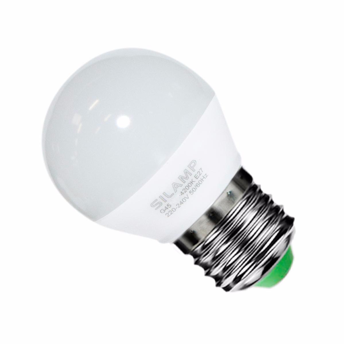 Ampoule E27 Led G45 6w 220v 220° - Blanc Neutre 4000k - 5500k - Silamp ...