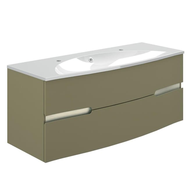 Meuble Double Vasque Egerie L 129 5 X H 52 X P 51 Cm Vert Fougere Egerie Leroy Merlin
