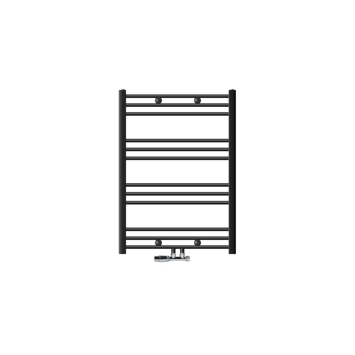Pas /Électrique 750 x 1800 mm Radiateur S/èche Serviette Salle de Bain ECD Germany Radiateur S/èche-Serviettes Sahara Blanc Courb/é avec Raccordement Lat/éral