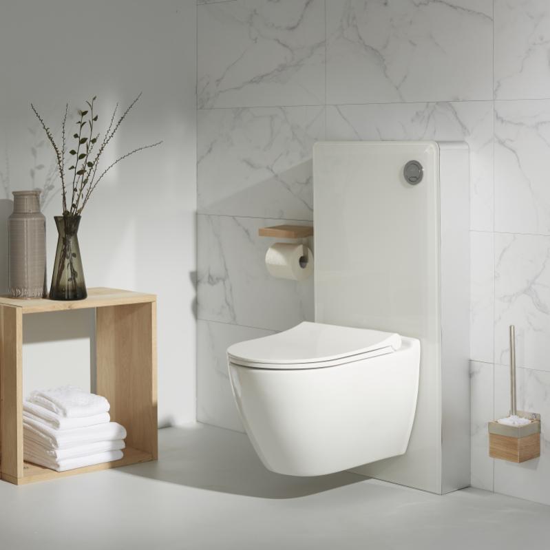 Pack Wc Suspendu Avec Bati Support Et Cuvette Sans Bride En Ceramique Leroy Merlin