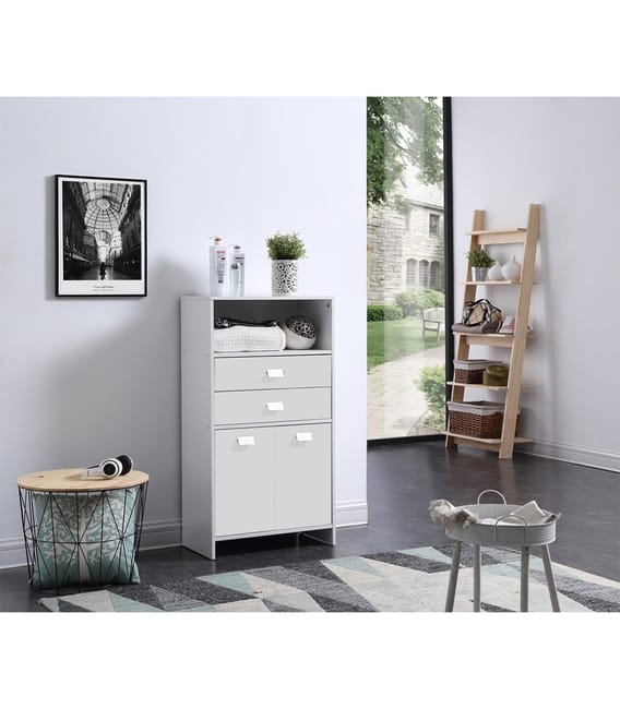 Meuble De Rangement Salle De Bain 2 Tiroirs 2 Portes Leroy Merlin