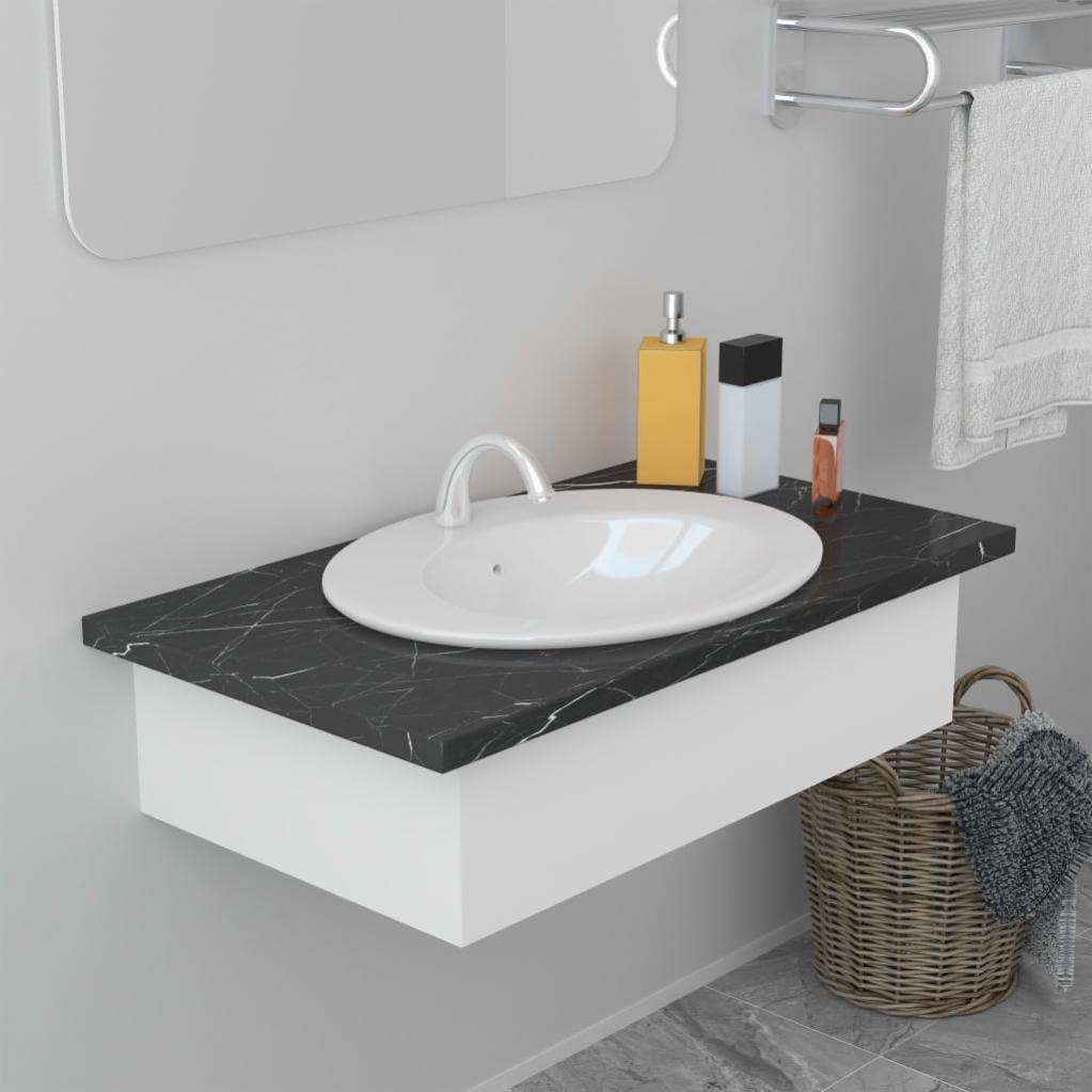 Lavabo Encastré 51 X 45,5 X 19,5 Cm Céramique Blanc Vidaxl | Leroy Merlin