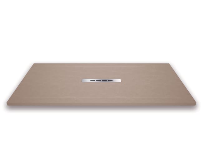 Receveur De Douche Extra Plat Mineral Beige Albero L 70 X L 100 Cm Collection C Leroy Merlin