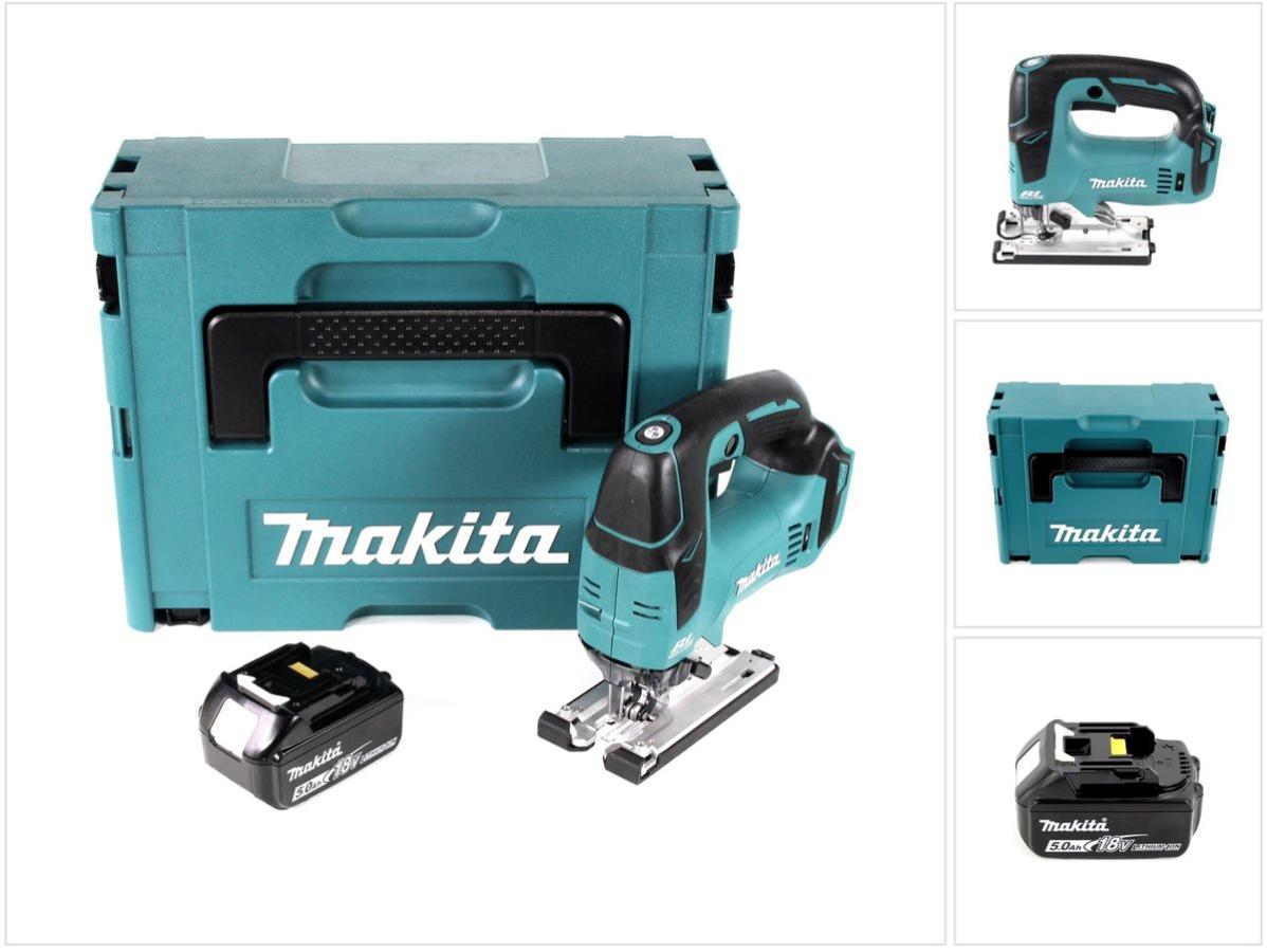 Makita Djv 182 T1j Scie Sauteuse Sans Fil 18v Brushless 26mm Coffret De Transport Makpac 1x Batterie Bl1850b 5 0 Ah Sans Chargeur Leroy Merlin