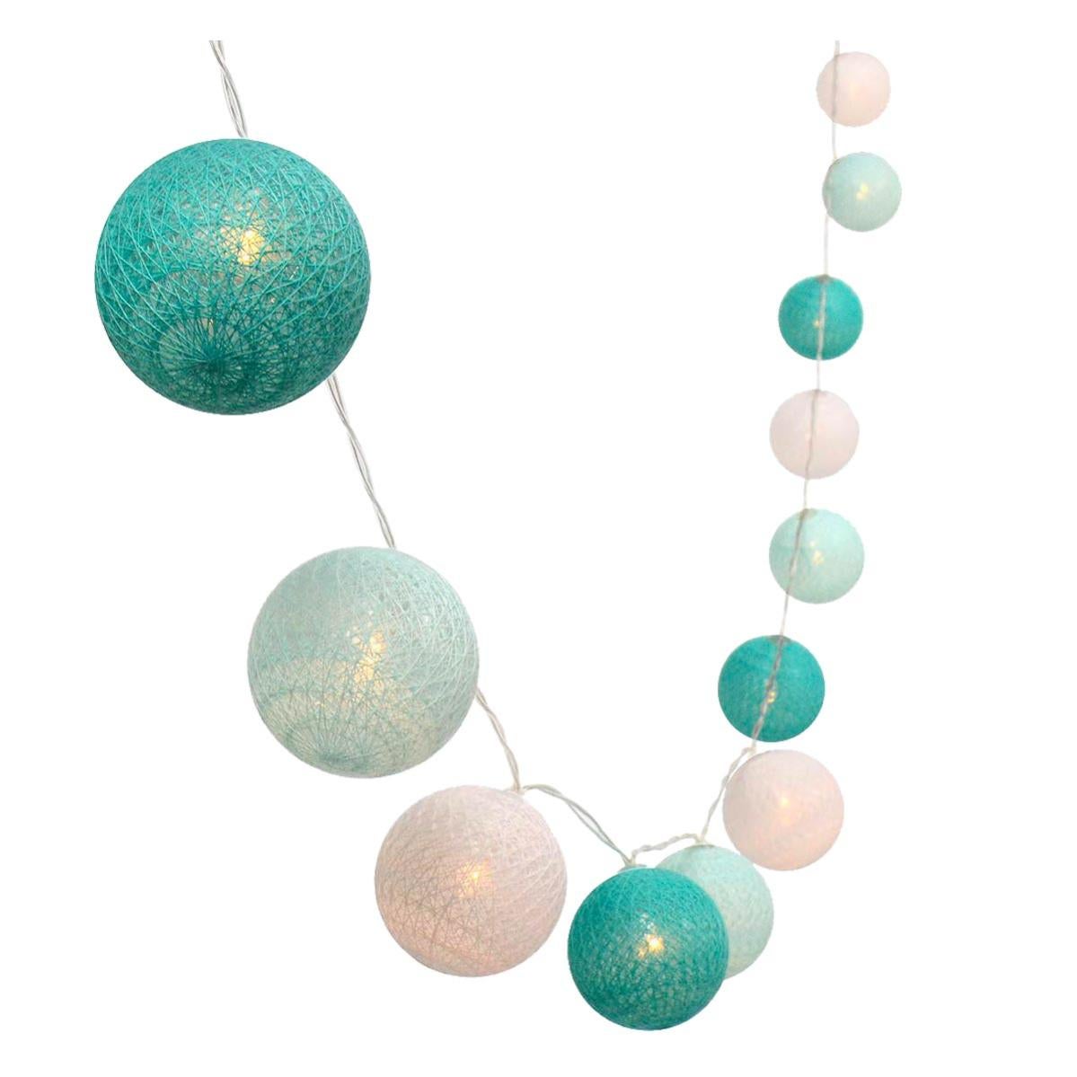 Guirlande Lumineuse Solaire Boules De Coton 10 Ampoules Led Blanc Chaud Mimy Pastel Solar 3 80m Leroy Merlin