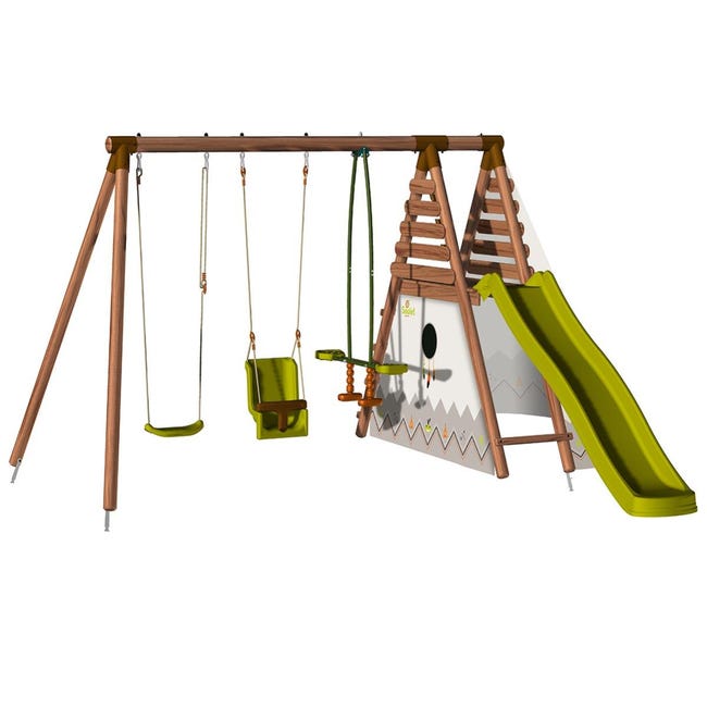Soulet Station De Jeux En Bois Avec Tipi Portique Pour Enfants Modele Camelia Balancoire Siege Bebe Soulet Station De Jeux En Bois Avec Tipi Portique Pour Enfants Modele Camelia Balancoire Siege Bebe