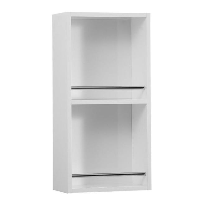 Meuble De Rangement Ouvert Will Meuble Haut Salle De Bain Decor Chene Ou Blanc Laque Leroy Merlin