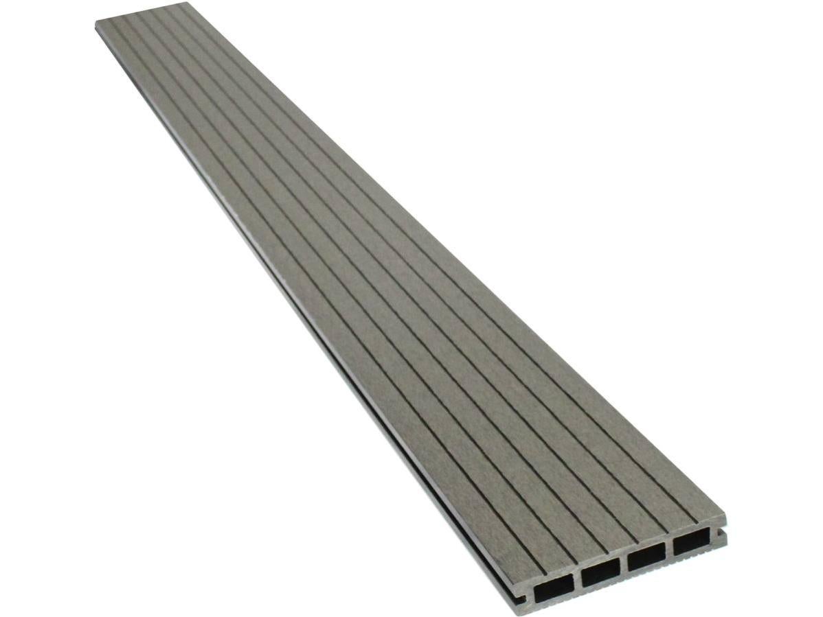Lot De 3 Lames De Terrasse Composite Alveolaires Long 2 4m Surface 1m Gris Leroy Merlin