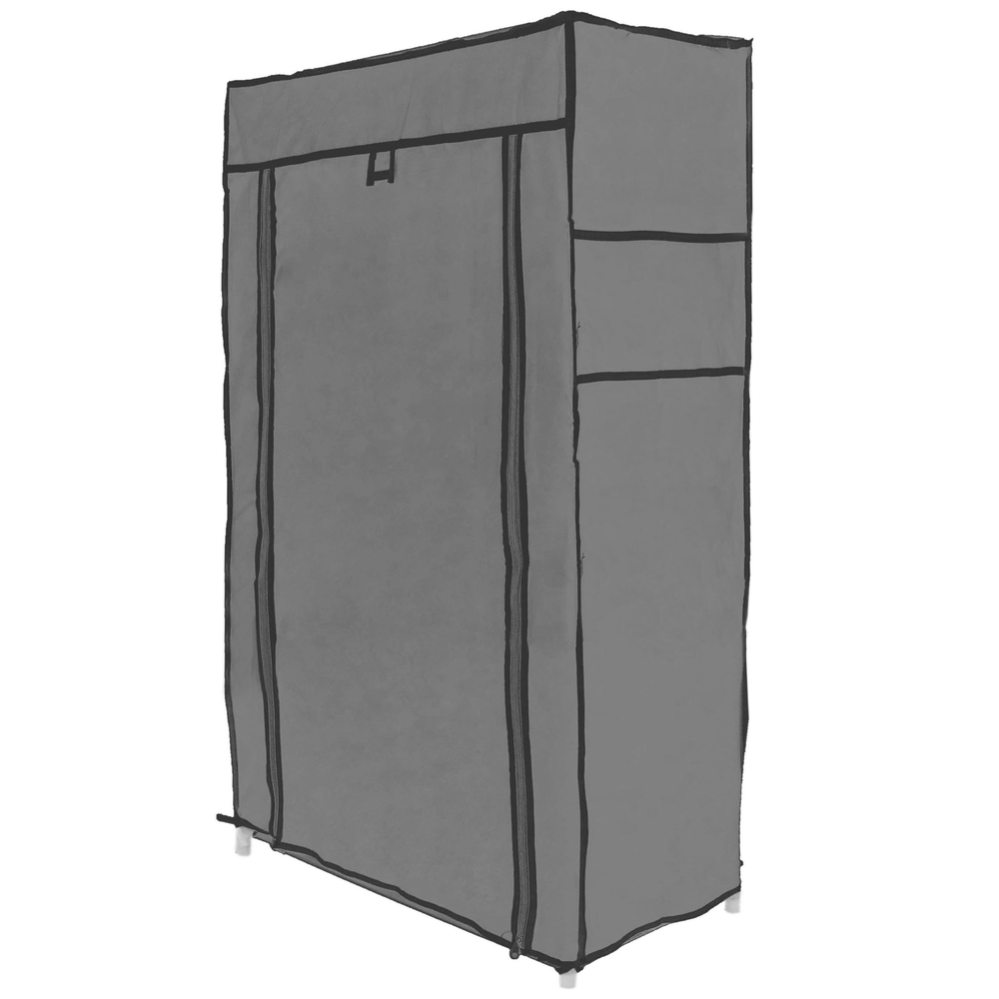 Armoire De Rangement Et Chaussures En Tissu 60 X 30 X 108 Cm Gris Avec Porte Rouleau Leroy Merlin