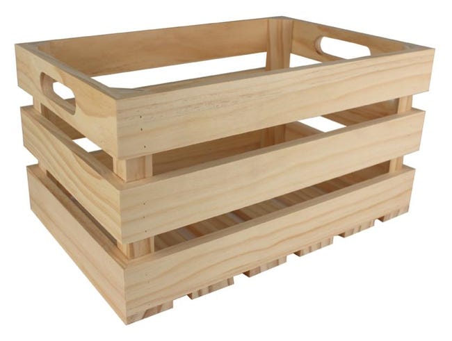 cagette en bois ajouree 32 5 x 21 5 x 17 cm leroy merlin