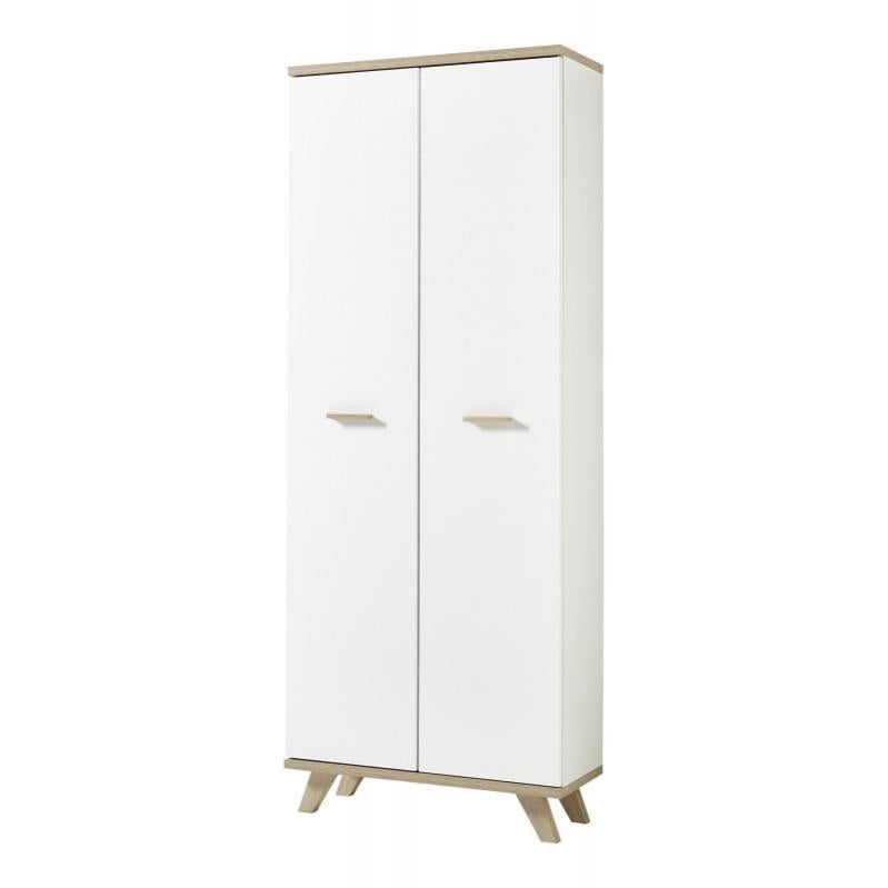 Armoire Haute De Bureau Scandinave Chene Blanc Losana Leroy Merlin