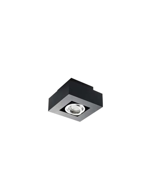 Support De Spot Saillie Carre Noir Orientable Leroy Merlin