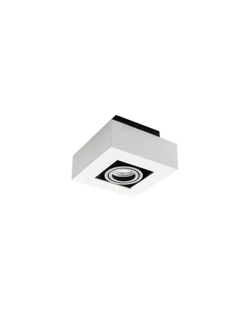 Support De Spot Saillie Blanc Noir Orientable Leroy Merlin