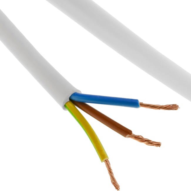 Bobine De Cable Electrique 100 M Blanc 3x1 5 Mm Leroy Merlin