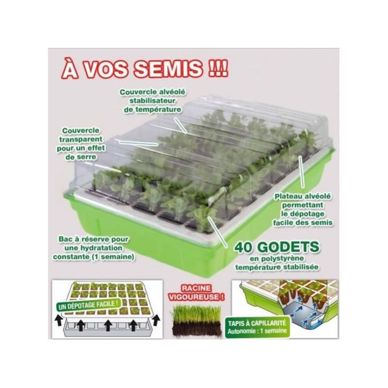 Kit De Germination 40 Godets Lot X2 Pour Semis