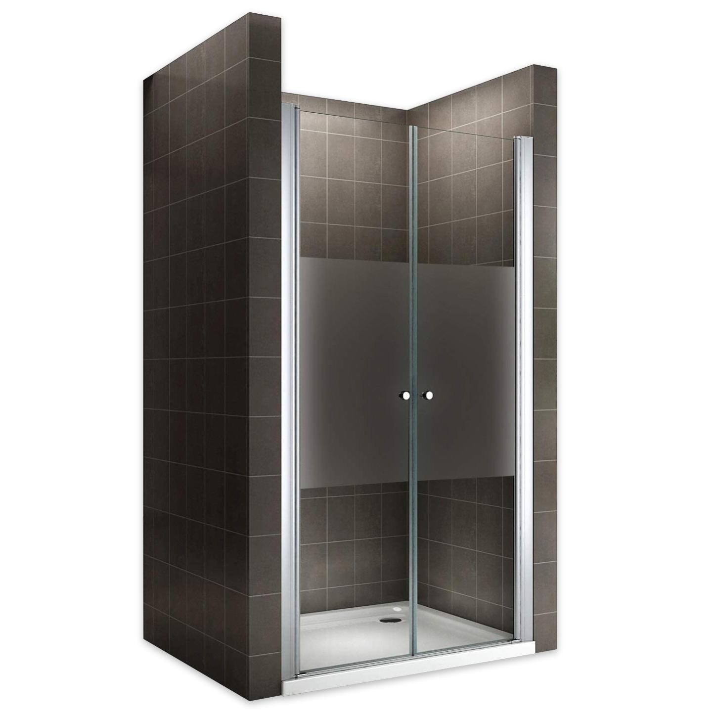 Gina Porte De Douche H 185 Cm Largeur Réglable 96 À 100 Cm Verre Semi ...