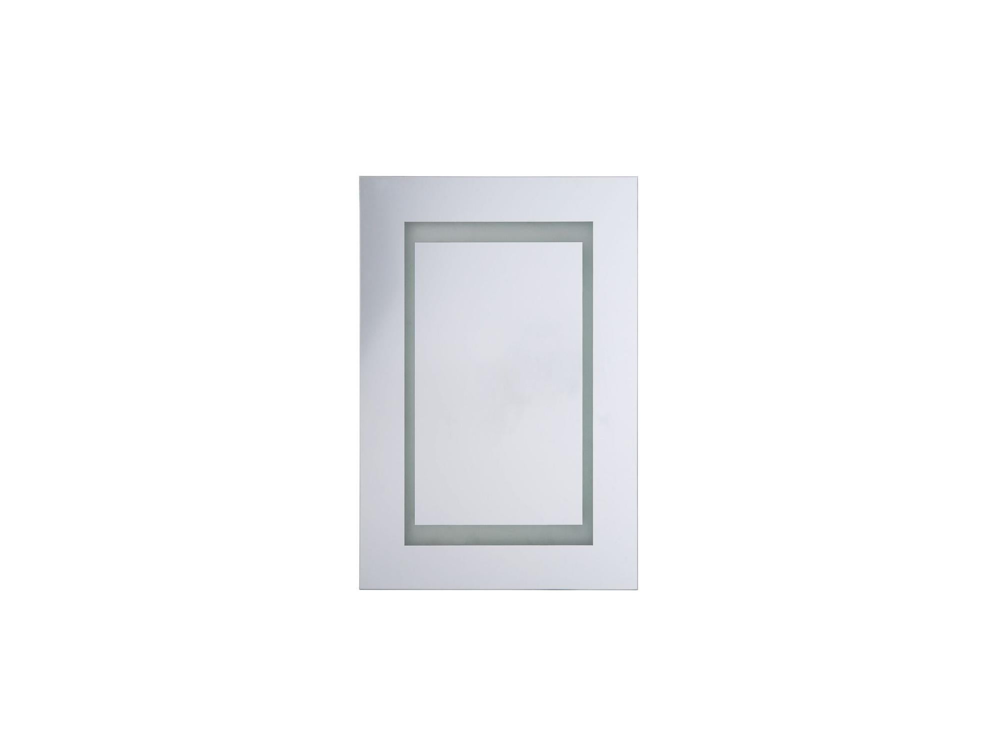 Beliani Armoire De Toilette Blanche Avec Miroir Led 40 X 60 Cm Malaspina Leroy Merlin