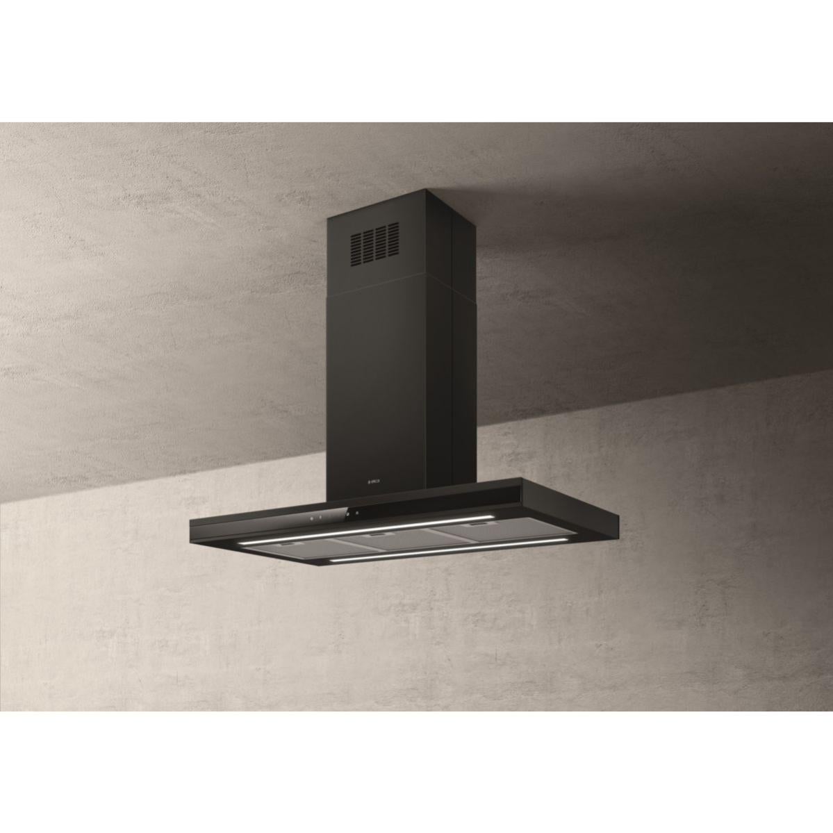 hotte decorative ilot l65 cm cata isla magraba inox verre leroy merlin