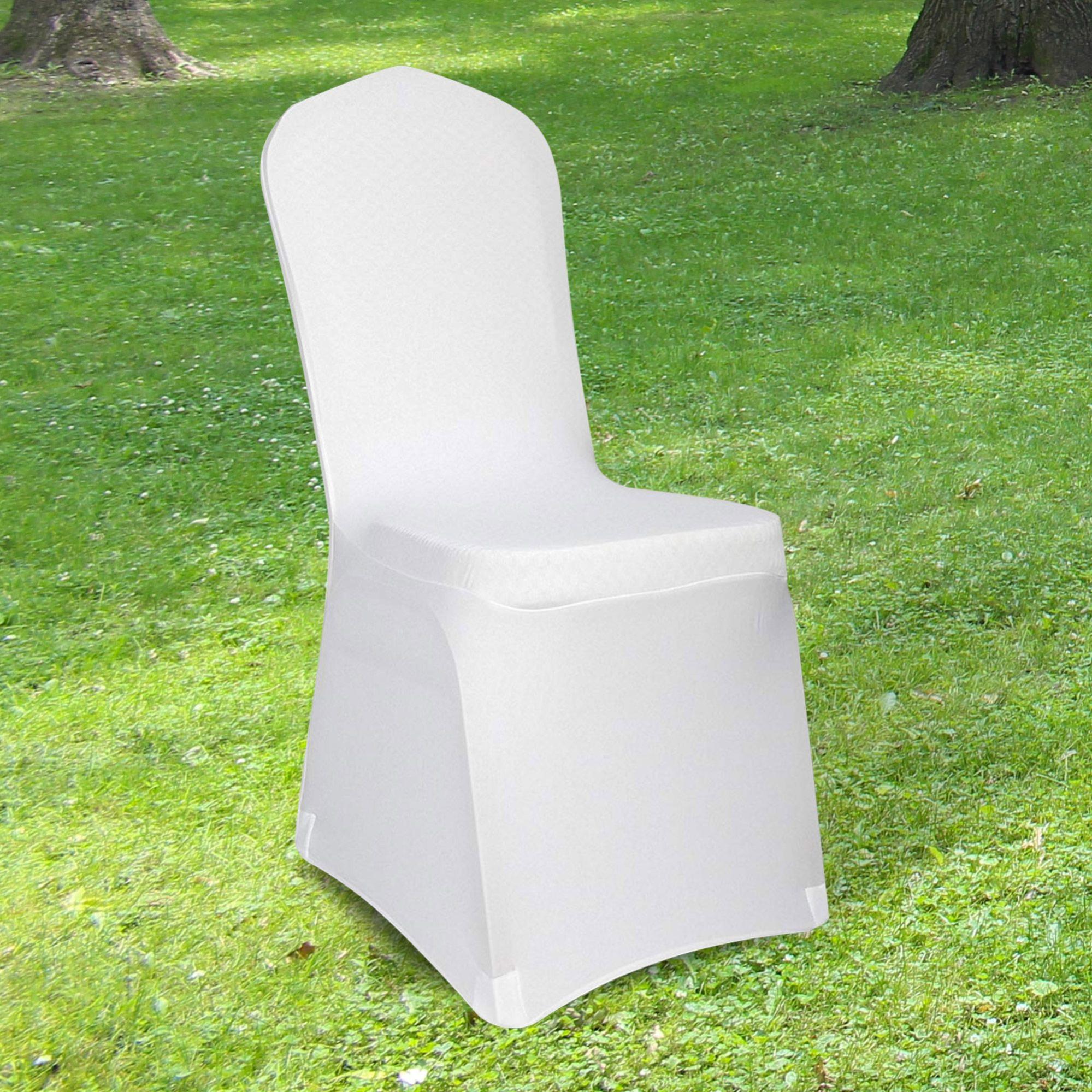 Lot De 50 Housses De Chaises Extensible 90 Cm Blanc  Leroy Merlin