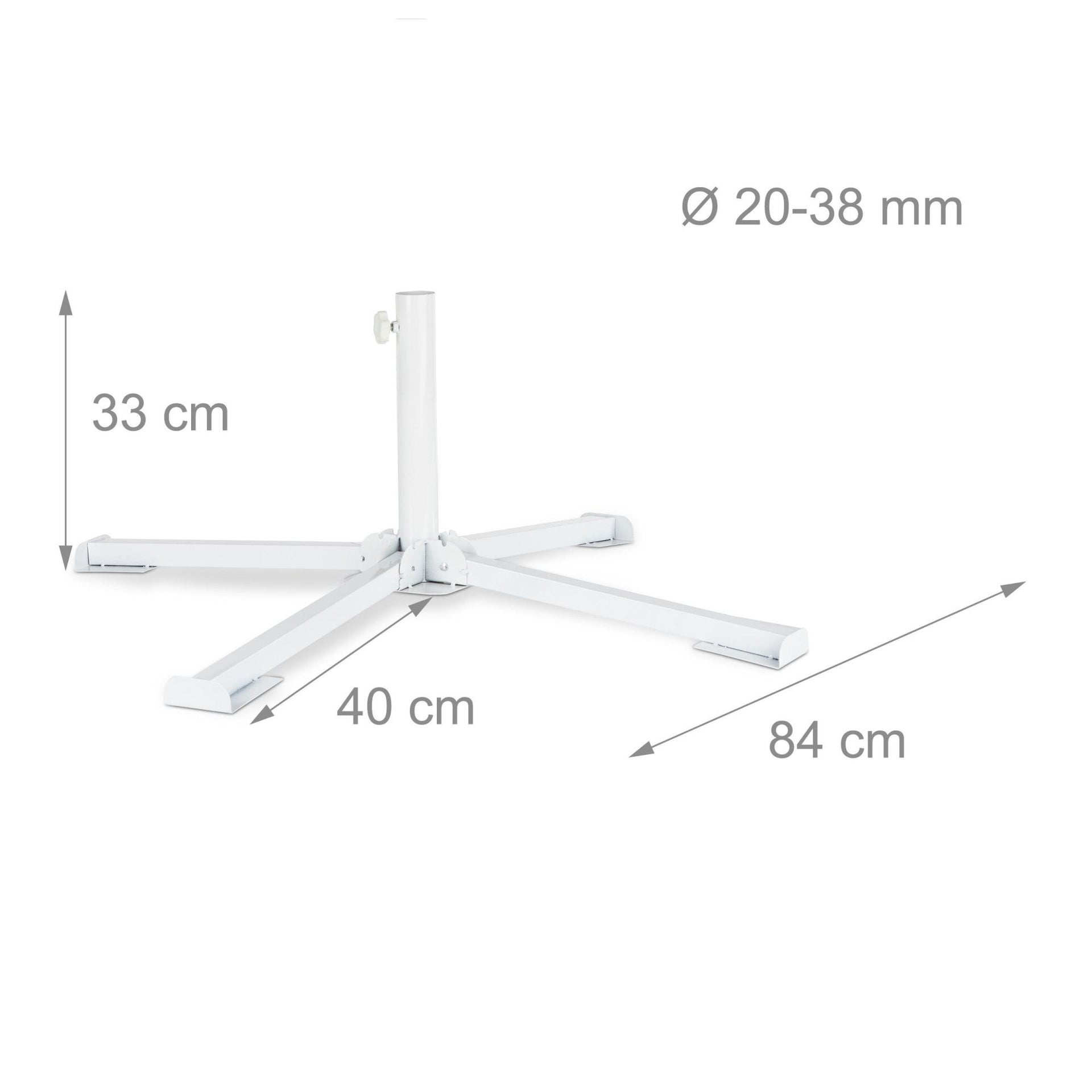 pied de parasol en croix pour parasol déporté