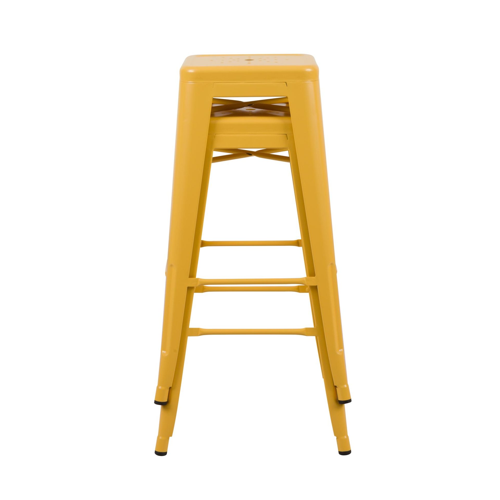 Tabouret De Bar Indus Jaune Mat 74 Cm (lot De 2) | Leroy ...