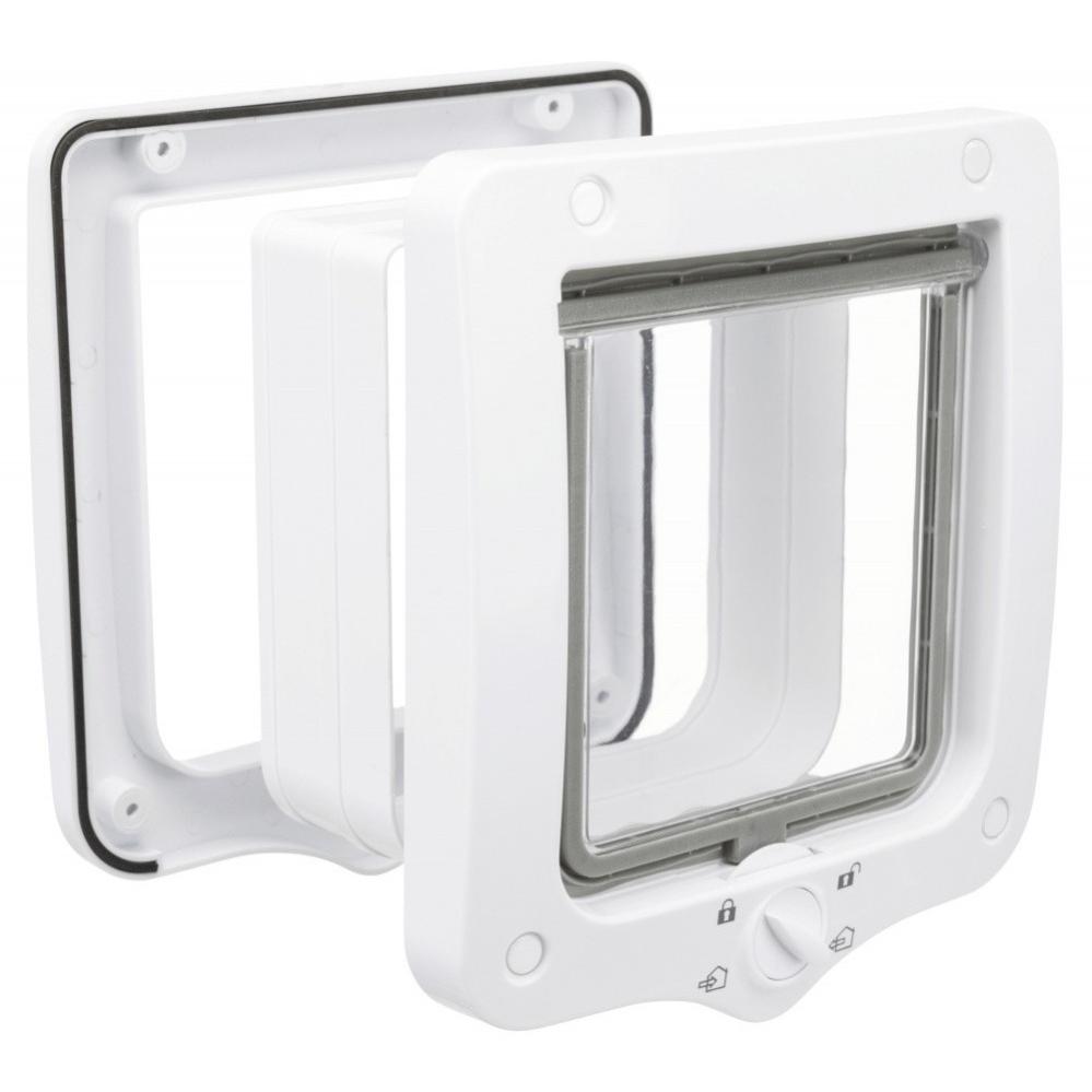 Chatière Leroy Merlin Trixie -chatière 4 Positions Avec Tunnel 20 × 22 Cm Extérieur. Blanche