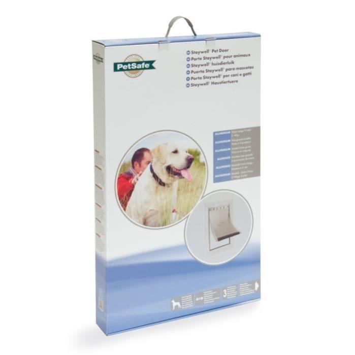 Chatière Pour Chien Moyen Leroy Merlin Petsafe Porte Staywell Cadre En Aluminium - Blanc - Pour Chat Ou Chien
