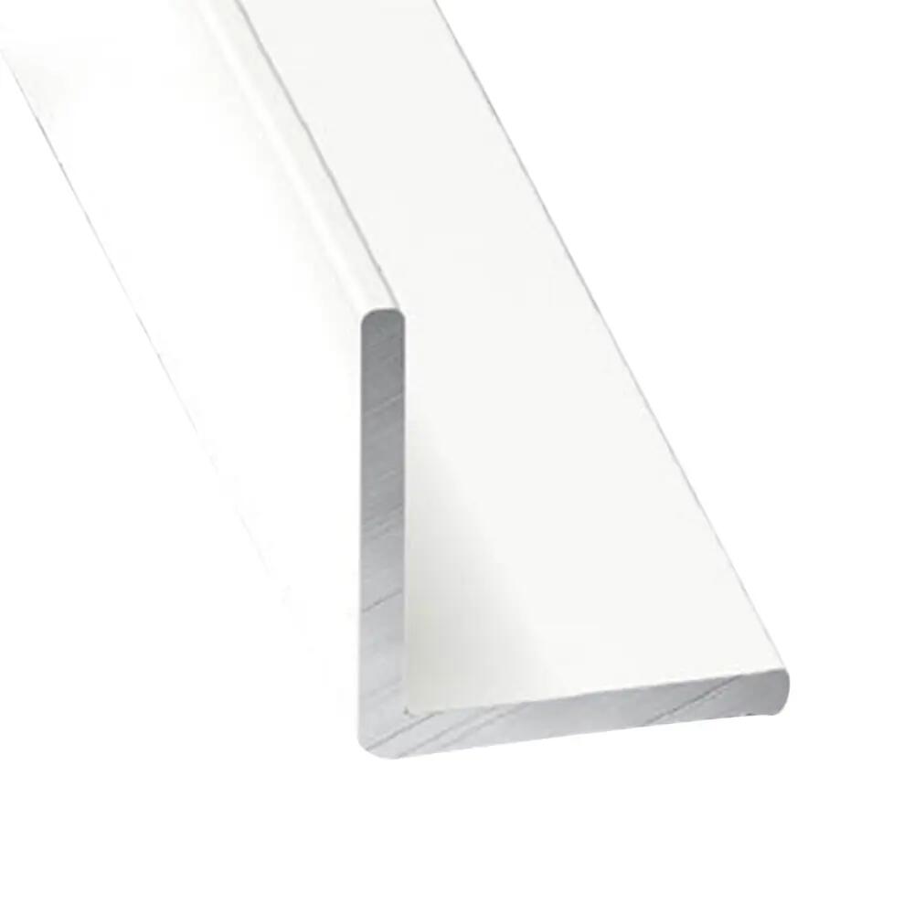 Perfil forma ángulo de aluminio blanco, alt.2 x an.2 x l.200 cm