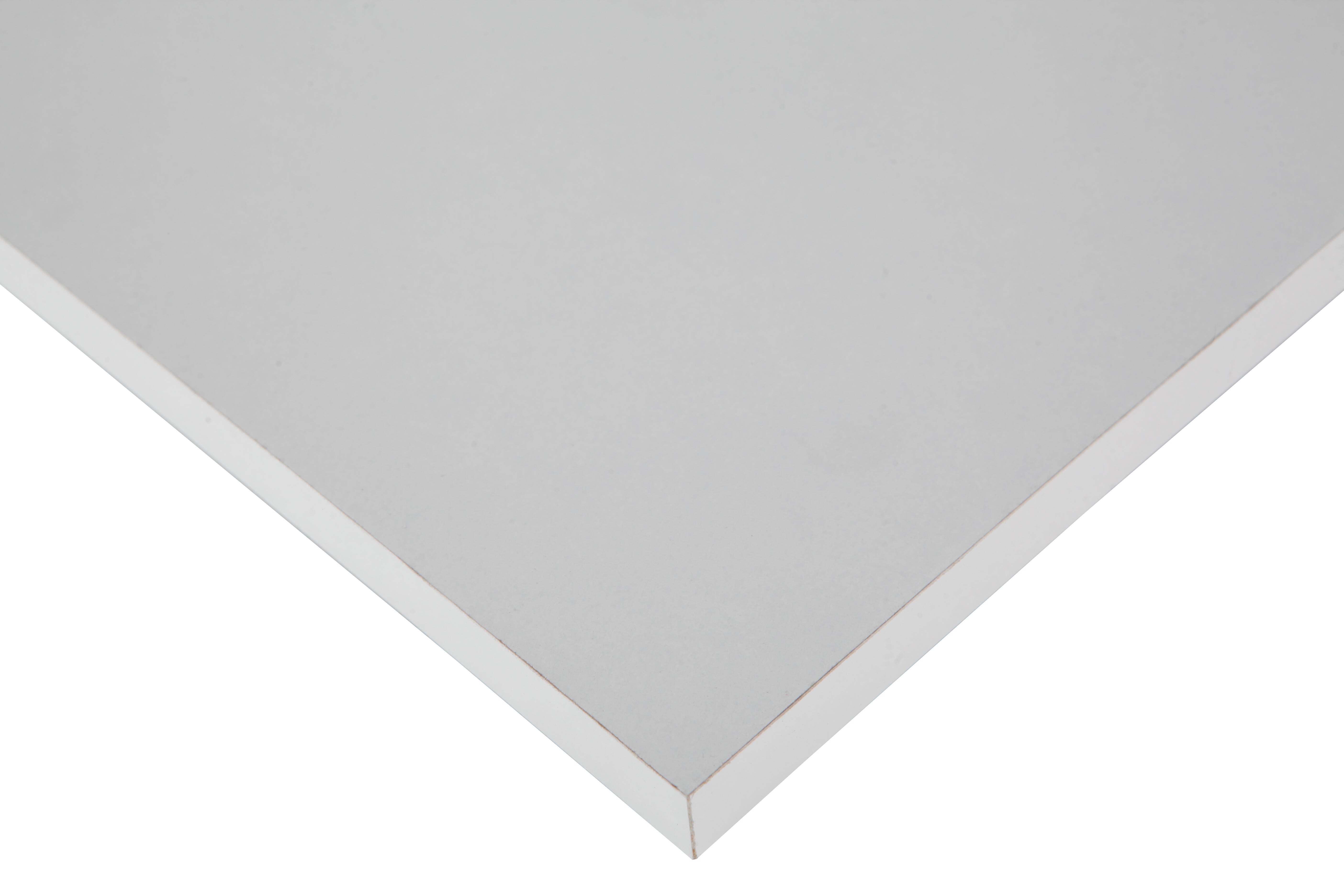 Tablero aglomerado con 4 cantos blanco de 29,5x120x1,6 cm (anchoxaltoxgrosor)