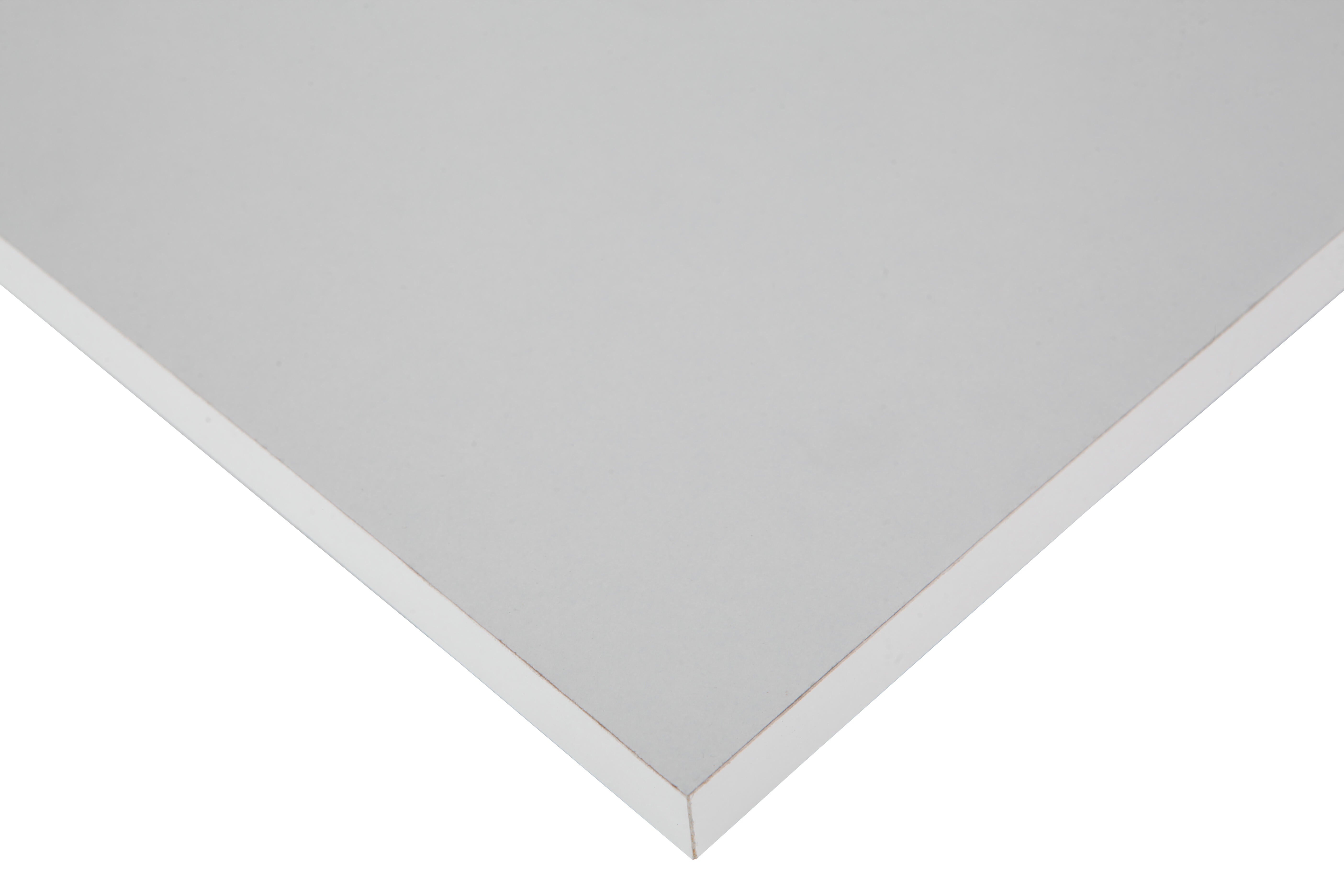 Tablero aglomerado con 4 cantos blanco de 39,5x120x1,6 cm (anchoxaltoxgrosor)