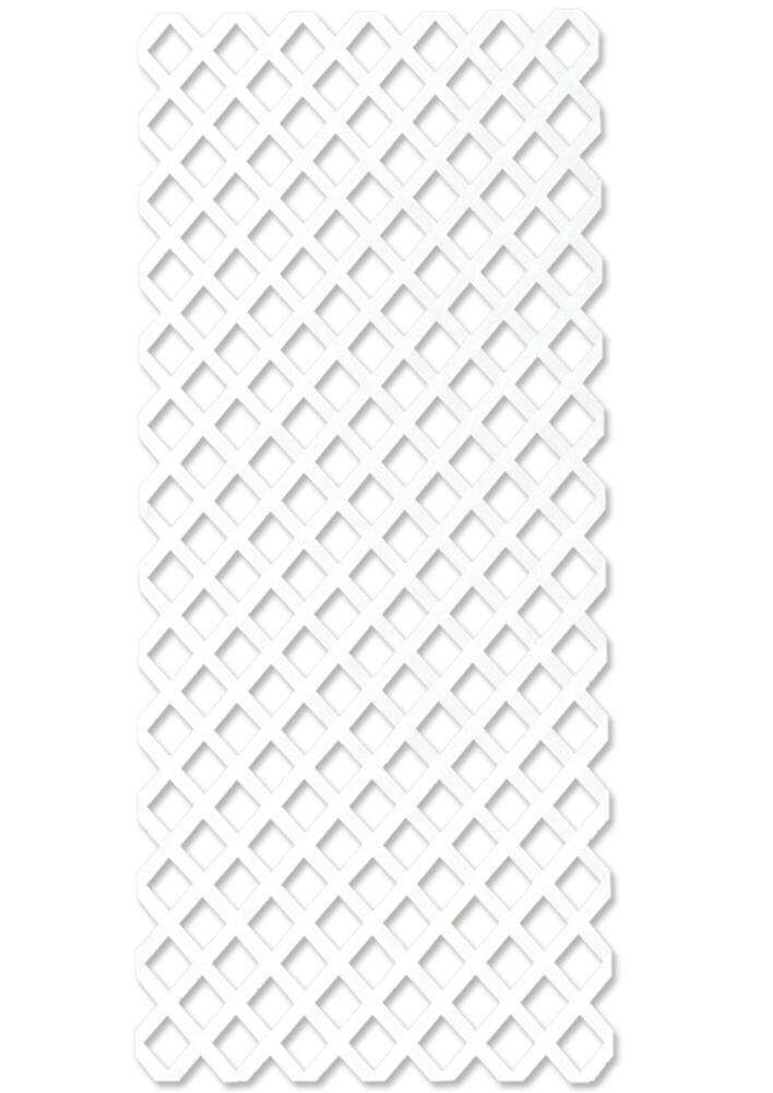 Celosía fija de polipropileno Privat blanco 200x100 cm