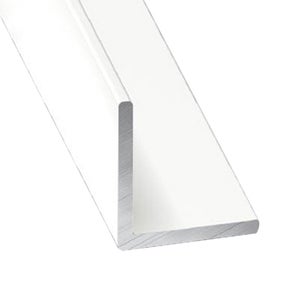Perfil forma ángulo de aluminio blanco, Alt.1 x An.1 x L.200 cm