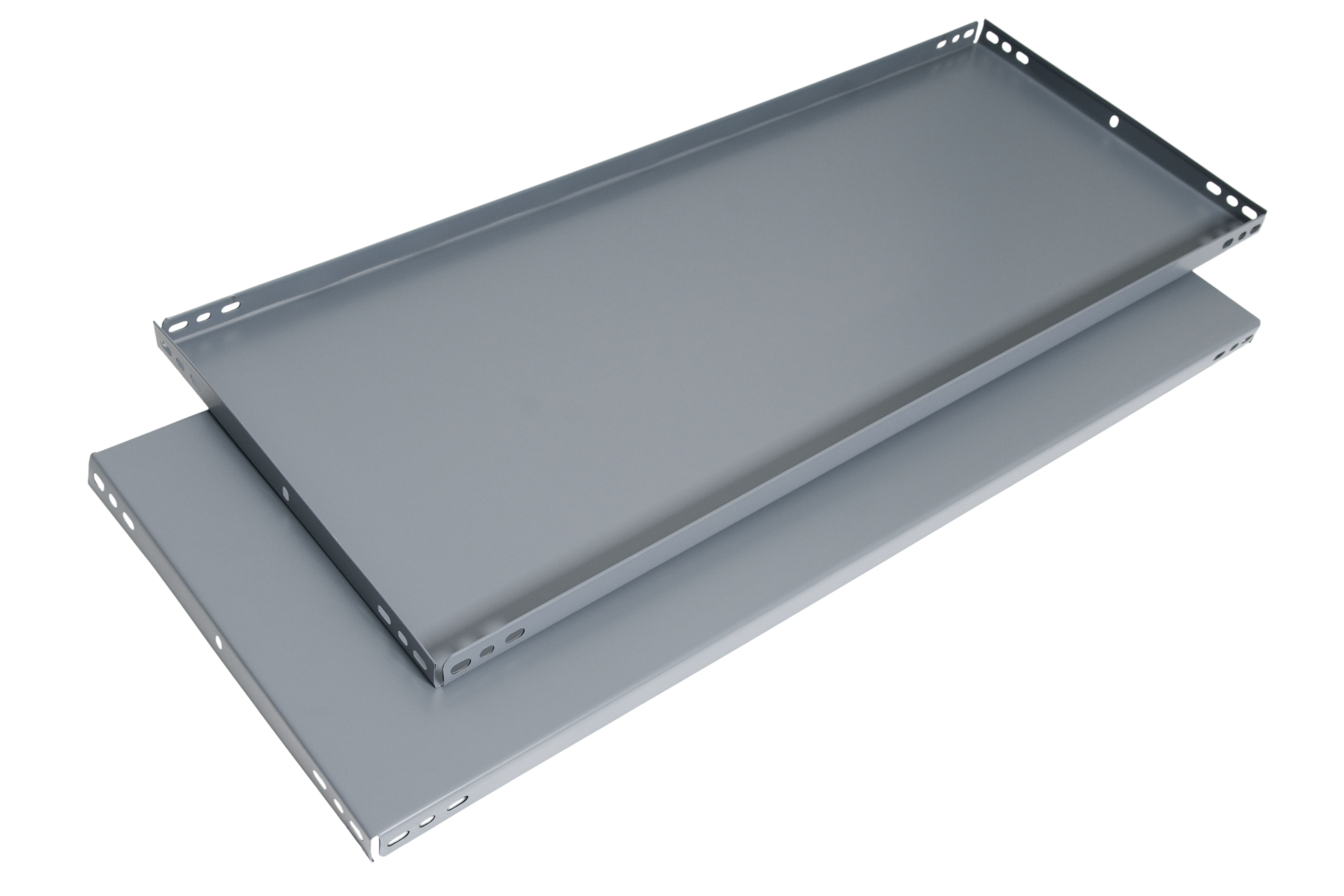 Balda recta para sistema de estantes de acero gris de 80x40cm